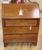 An Edwardian inlaid mahogany bureau