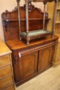 A Victorian mahogany chiffonier W.108cm