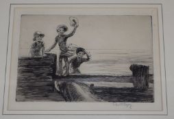 Eileen Soper (1905-1990), etching, 'The Sea Plane 1928', signed in pencil, 14 x 20cm