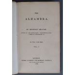 Crayon, Geoffrey [Washington Irving] - The Alhambra, 1st English edition, 2 vols, 8vo, original calf