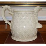 A Victorian Creamware oversized ale jug marked 'Weldon' height 42cm