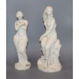 A Minton parianware figure Bells Miranda and another figure
