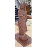 A terracotta figure of a lady, signed Pierre Ogeè height 78cm