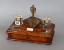 A trench art inkstand