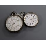 A late Victorian silver pocket watch and an Acme Lever silver pocket watch.