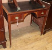 An Edwardian painted mahogany writing table W.84cm