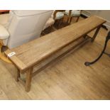 A French provincial oak farmhouse bench L.198cm