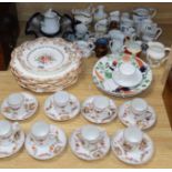 Assorted ceramics including a Victorian part dessert service, Dresden etc.