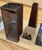 A Culpepper type microscope box, one other and microscope parts