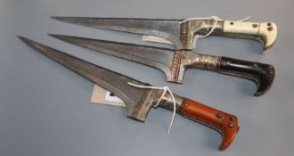 Three Afghan choora daggers