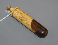 An 18th century carved bone vaginal douche syringe