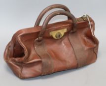 A George VI leather diplomat's bag, bears Royal Cypher