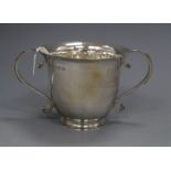 An Edwardian silver porringer, Nathan & Hayes, Chester, 1908, height 9cm, 5.5 oz.