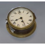 A Smith eight day brass ship's clock