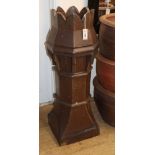 A Victorian pottery chimney pot H.105cm