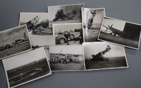 A quantity of WWII photos and postcards