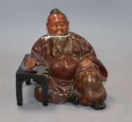 A lacquered figure of a sage