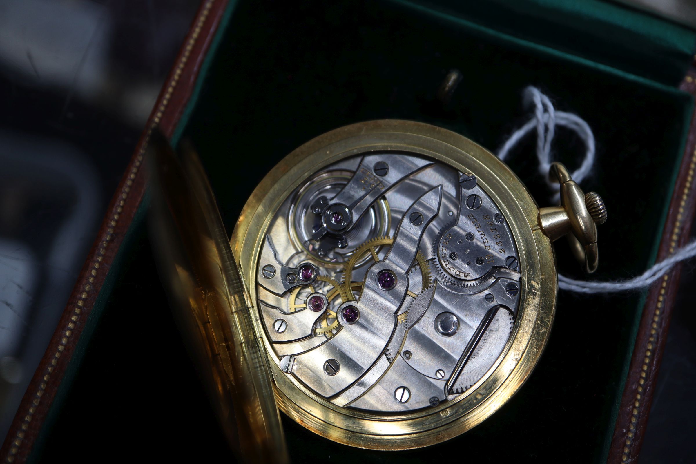 A Tiffany & Co 18ct gold-cased open face pocket watch having circular gilt Arabic dial with - Image 3 of 9