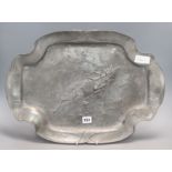 An Orivit pewter tray