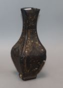 A Chinese lac burgaute on metal vase, 18th/19th century, height 23cm