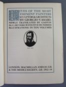 Vasari, Giorgio - Lives of the most Eminent Painters and Sculptors, 10 vols, qto, original cloth,