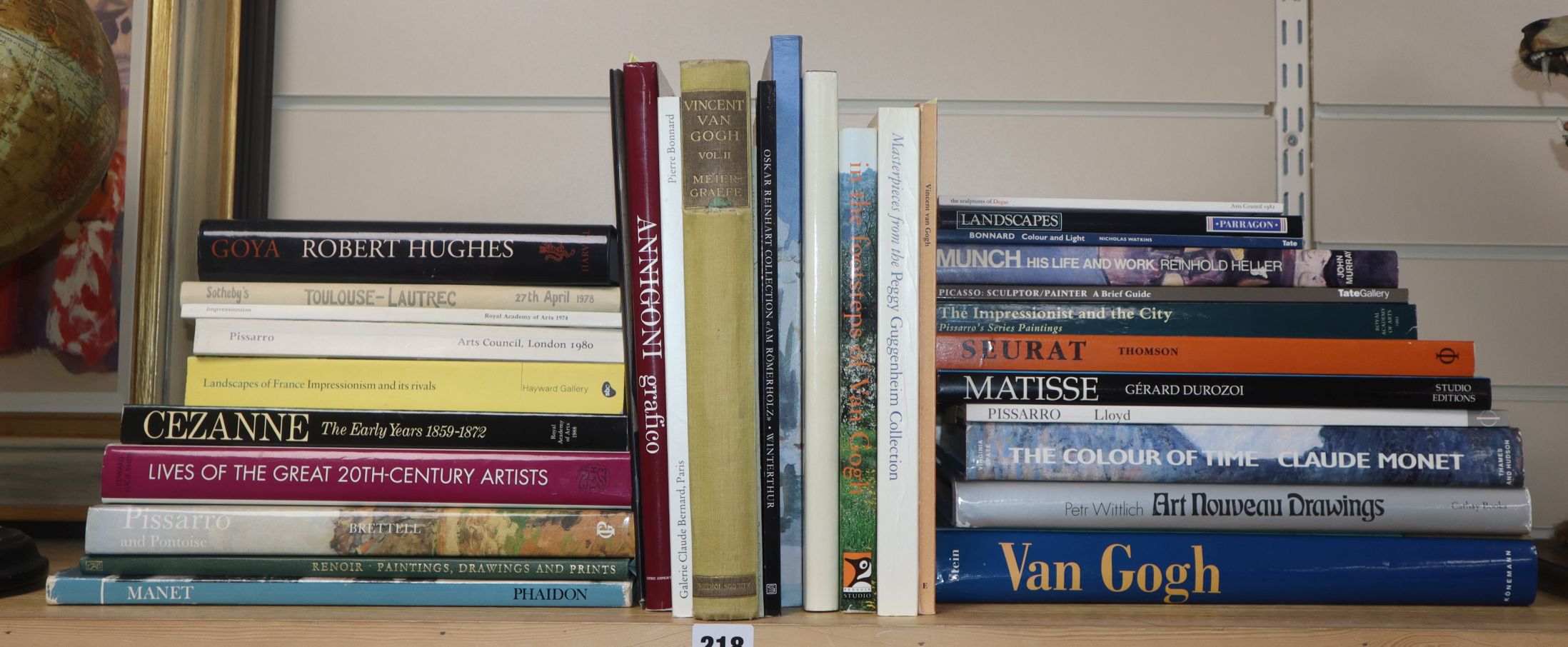 A quantity of reference books relating to Van Gogh, Art Nouveau Drawings, The Impressionists and The