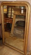 A 19th century French giltframed overmantel mirror H.135cm