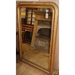 A 19th century French giltframed overmantel mirror H.135cm