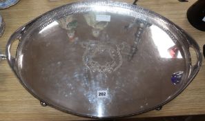 An EPNS oval gallery tray