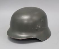 A German military helmet