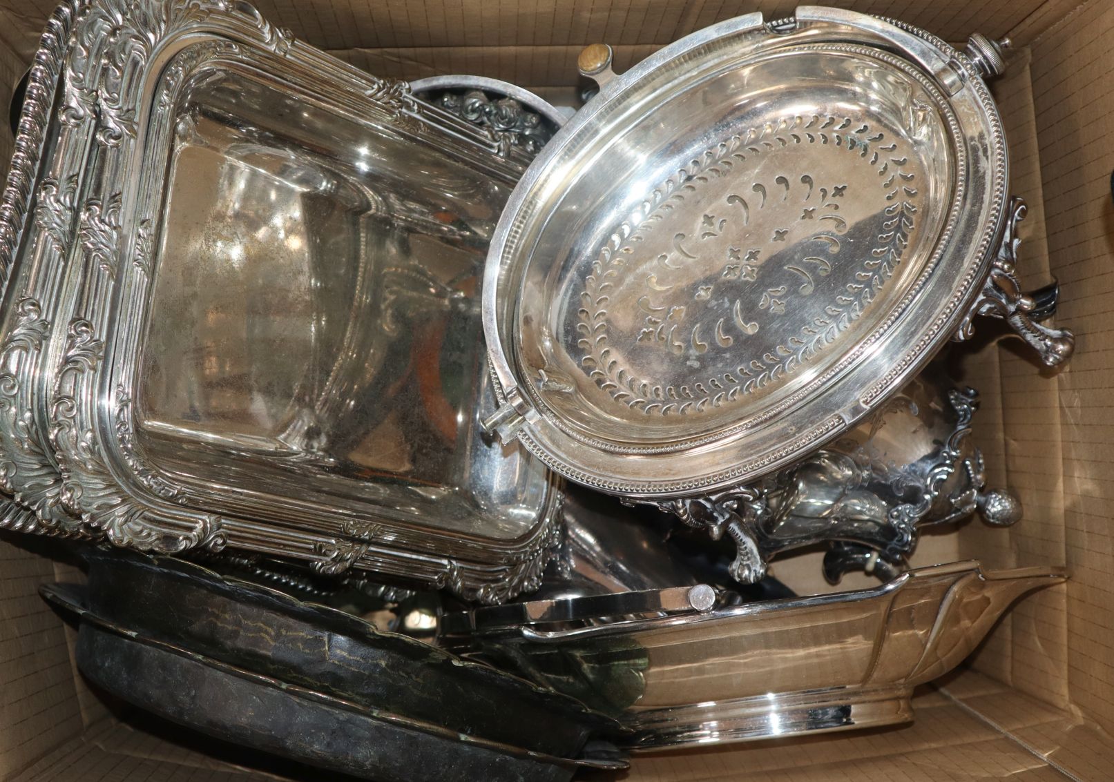 A quantity of assorted Victorian and later plated ware