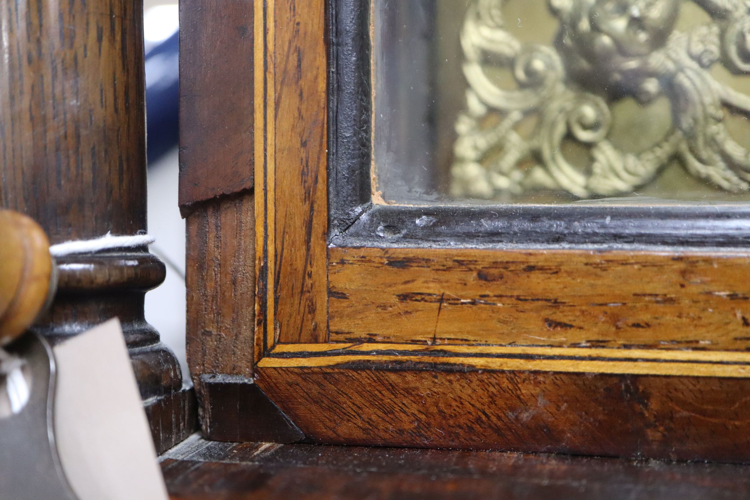 An 18th century oak 8 day longcase clock, with moonphase dial by John Smith, Chester H.approx. - Image 2 of 11