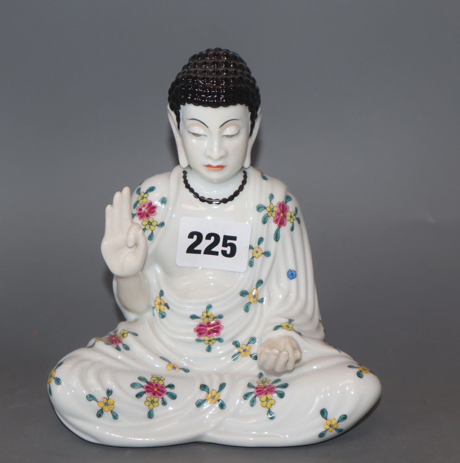 A Herend porcelain Buddha height 16.5cm