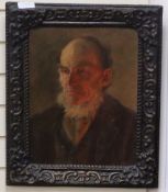 Edward Frederick Ertz (American, 1862-1954), oil on canvas, Portrait of a bearded gentleman