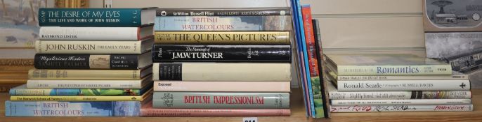 A quantity reference books on British Impressionism, British Watercolours, Paintings of Samuel