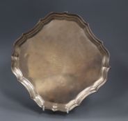 A George V silver salver, Barker Brothers, Chester, 1914, 26cm, 20 oz.