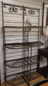 A 19th century French brass mounted iron baker's rack Approx. H.220cm