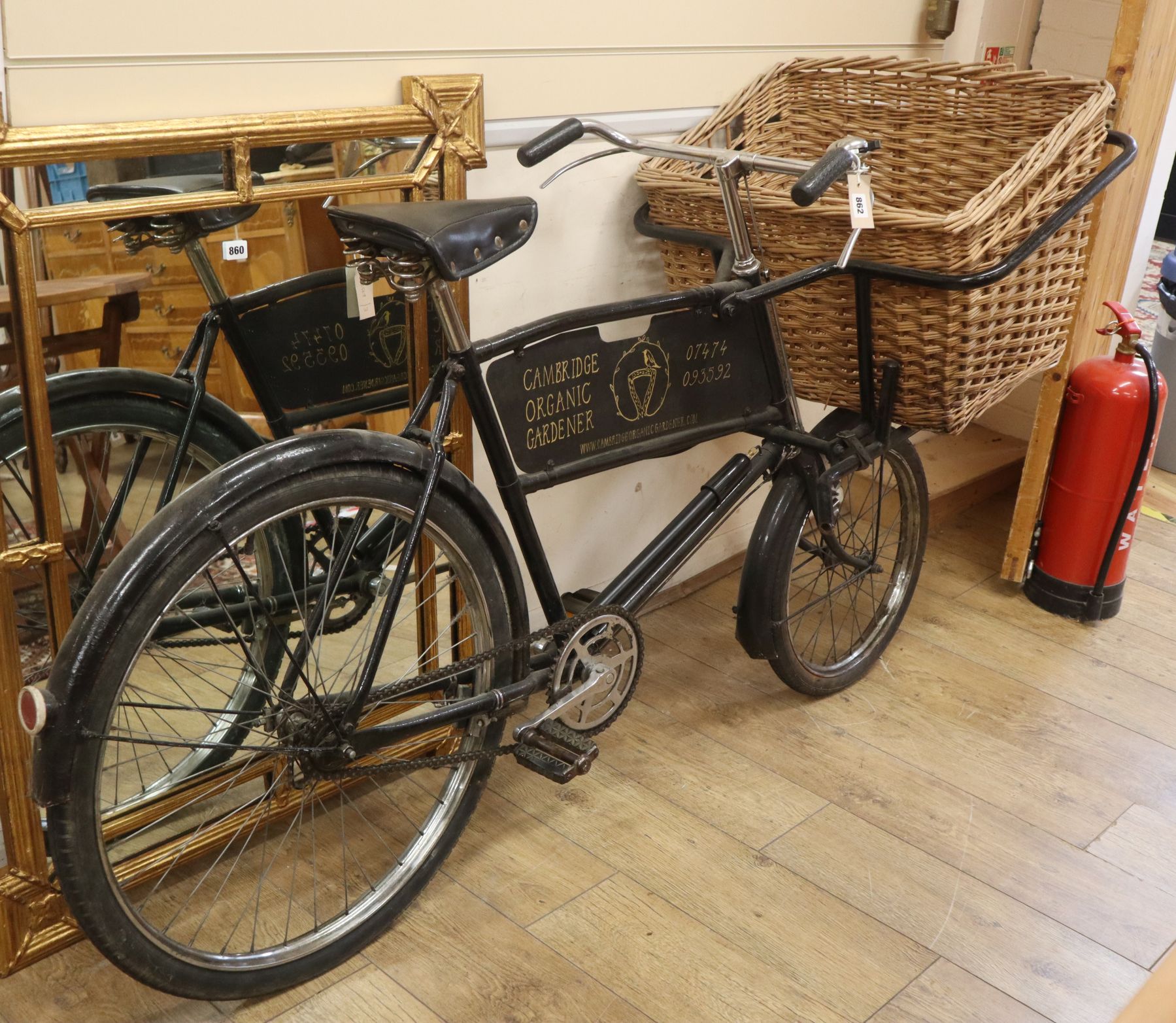 A vintage butcher's bicycle