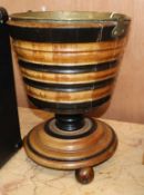A 19th century turned wood bucket H.38cm
