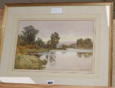 Arthur Suker (1857-1903), watercolour, Conwy Estuary, North Wales, signed, 23 x 34cm