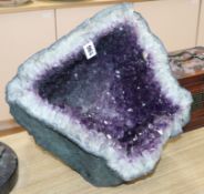 A large amethyst geode