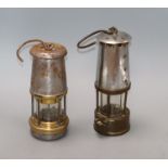 Two miner's lamps