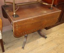 A Regency painted mahogany Pembroke breakfast table W.100cm