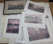 Janet Rogers, a folio of assorted limited edition prints, largest 30 x 40cm and other assorted