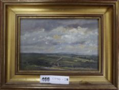 Edward Stamp (1939-) oil on board, View on Fylingdales Moor, North Yorkshire, signed and dated 1981,