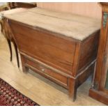 A 19th century French oak dough bin W.102cm