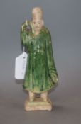 A Chinese pottery figure, Ming dynasty