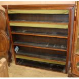 An Edwardian mahogany open bookcase W.134cm