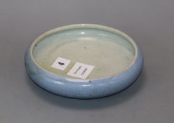 A Chinese blue crackle glaze brushwasher, 19th century Provenance - The owner and her family lived