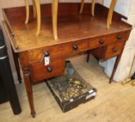 A George IV mahogany kneehole dressing table, W.105cm